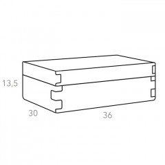 ADJ Коробка Snob, 36x30xH13,5 см., цвет: черный/серый
