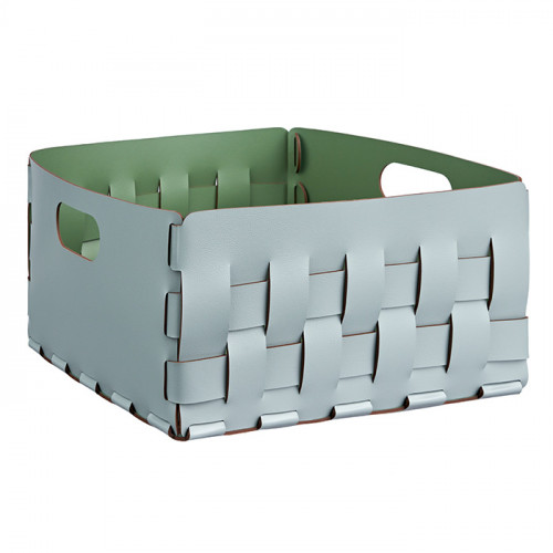 ADJ Корзинка Bottega, 35x35xH20 см., цвет: небесный/эвкалипт