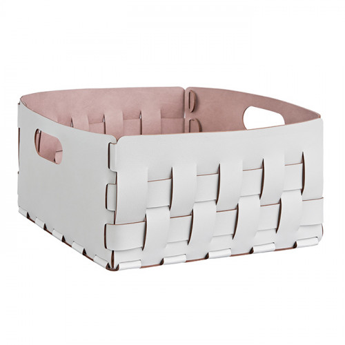 ADJ Корзинка Bottega, 35x35xH20 см., цвет: устричный/пепельная роза