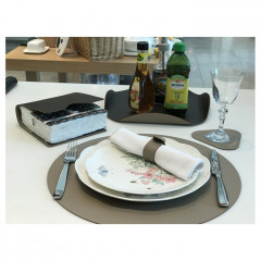 ADJ Круглый плейсмат, D40 см., цвет: капучино/шоколад