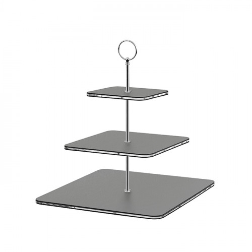 ADJ Сервировочная стойка, 30x30xH35 см.,ручка Круглая, цвет: серый, фурнитура хром