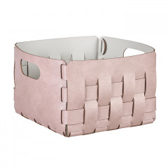 ADJ Корзинка Bottega, 25x25xH20 см., цвет: пепельная роза/устричный