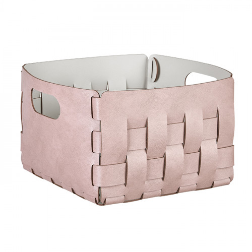 ADJ Корзинка Bottega, 25x25xH20 см., цвет: пепельная роза/устричный