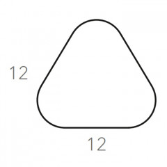 ADJ Треугольный костер, 12x12 см., цвет: белый/панна котта