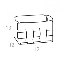 ADJ Корзинка Mini Bottega, 12x19xH13 см., цвет: белый/панна котта