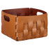 ADJ Корзинка Bottega, 25x25xH20 см., цвет: коньяк/бордо