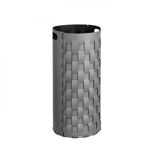 ADJ Круглая корзина для белья, D33x68 см., цвет: серый/черный