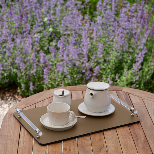 ADJ Поднос Asti, 42x36xH5 см., цвет: капучино/шоколад, фурнитура графит