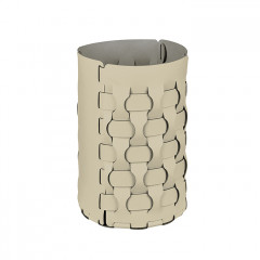 ADJ Корзина для мусора Dubai, D22xH35 см., цвет: панна котта/белый