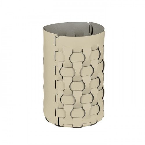 ADJ Корзина для мусора Dubai, D22xH35 см., цвет: панна котта/белый