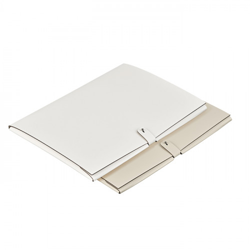 ADJ Папка для бумаг А4, 23x31 см., цвет: панна котта/белый