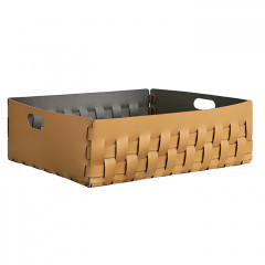 ADJ Корзинка Bottega, 60x50xH20 см., цвет: горчичный/оливковый