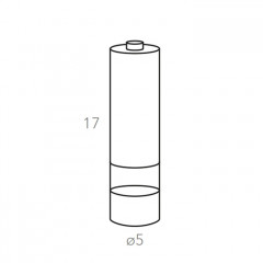 ADJ Контейнер для соли и перца, D5x17 см., цвет: серый/черный