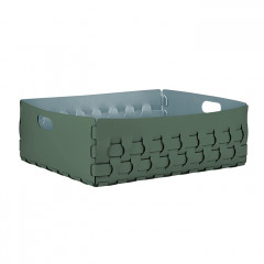 ADJ Корзинка Dubai, 60x50xH20 см., цвет: эвкалипт/небесный