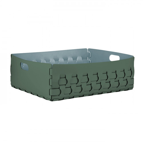 ADJ Корзинка Dubai, 60x50xH20 см., цвет: эвкалипт/небесный