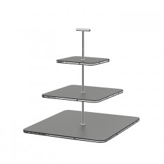 ADJ Сервировочная стойка, 30x30xH35 см.,ручка "Т", цвет: серый, фурнитура хром