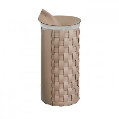 ADJ Круглая корзина для белья, D33x68 см., цвет: капучино/шоколад