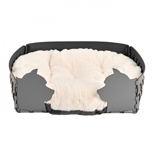 ADJ Лежанка Dog, 45х30хН15 см., цвет: серый/черный