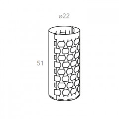 ADJ Зонтница Dubai, D22xH51 см., цвет: небесный/эвкалипт