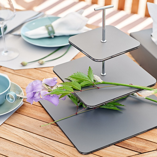 ADJ Сервировочная стойка, 30x30xH35 см.,ручка &amp;quot;Т&amp;quot;, цвет: серый, фурнитура хром