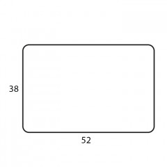 ADJ Прямоугольный плейсмат, 52x38 см., цвет: черный/серый