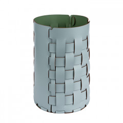 ADJ Корзина для мусора Bottega, D22xH35 см., цвет: небесный/эвкалипт