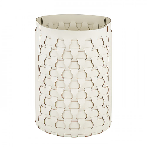 ADJ Круглая корзина для белья Dubai, D40xH57 см., цвет: белый/панна котта