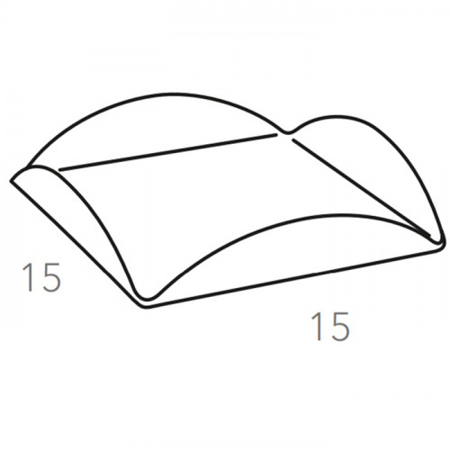 ADJ Подставка для сервировки, 15x15 см., цвет: белый/панна котта