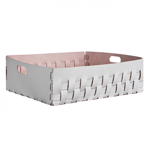 ADJ Корзинка Bottega, 60x50xH20 см., цвет: устричный/пепельная роза