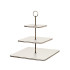 ADJ Сервировочная стойка, 30x30xH35 см.,ручка Круглая, цвет: белый, фурнитура бронза