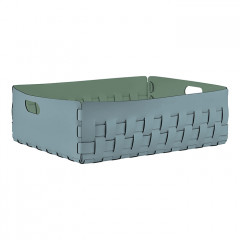 ADJ Корзинка Bottega, 60x50xH20 см., цвет: небесный/эвкалипт