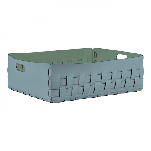 ADJ Корзинка Bottega, 60x50xH20 см., цвет: небесный/эвкалипт