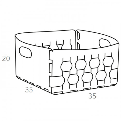 ADJ Корзинка Dubai, 35x35xH20 см., цвет: серый/черный