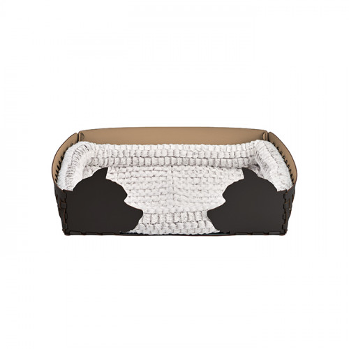 ADJ Лежанка Dog, 60x42xH15 см., цвет: шоколад/капучино