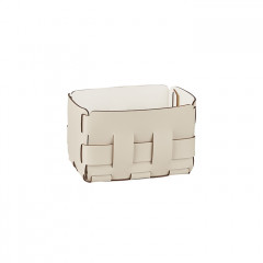 ADJ Корзинка Mini Bottega, 12x19xH13 см., цвет: панна котта/белый