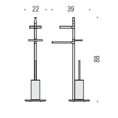 Colombo Planets Стойка 88 см, цвет: хром