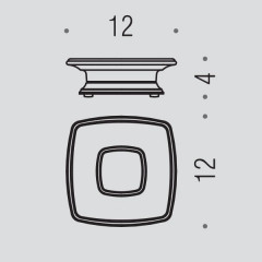 Colombo Portofino мыльница настольная, цвет: хром/матовое стекло/золото