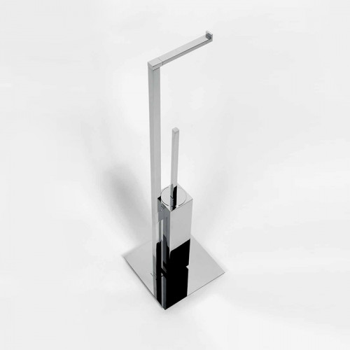 Colombo MiniQ Стойка напольная с ершом и держателем т/б L18*18  H67,5см, цвет: хром