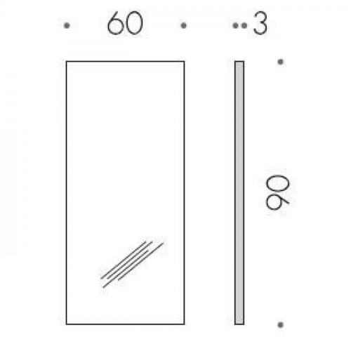 Colombo Gallery Зеркало-60*90см, выкл./розетка, цвет: хром