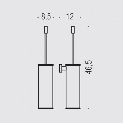 Colombo Plus Туалетный ёршик, подвесной, цвет: чёрый матовый