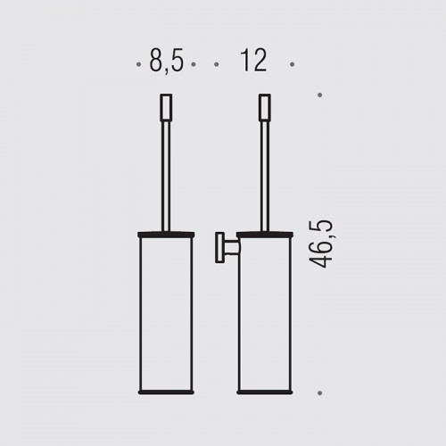 Colombo Plus Туалетный ёршик, подвесной, цвет: чёрый матовый