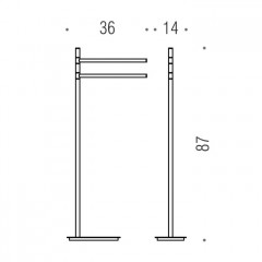 Colombo Square Стойка для полотенец, цвет: PVD нержавеющая сталь
