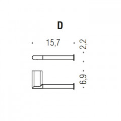 Colombo Mini Бумагодержатель DX, цвет: PVD нержавеющая сталь
