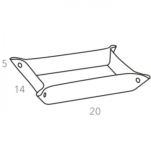Colombo Adj Мелочница, 20x14H5 см , цвет: пепельная роза/устричный