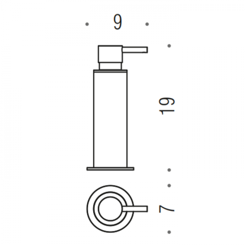 Colombo Mini Дозатор для жидкого мыла 150мл подвесной, цвет: хром