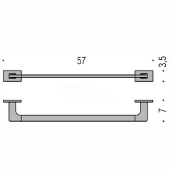 Colombo Look Полотенцедержатель 57 см, цвет: хром