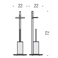 Colombo Planets Стойка 72 см, цвет: хром
