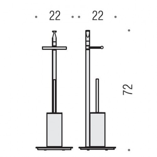 Colombo Planets Стойка 72 см, цвет: хром