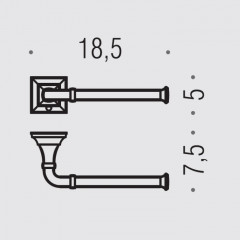 Colombo Portofino Держатель туалетной бумаги, подвесной, DX, цвет: хром
