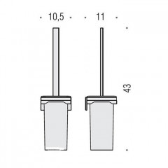 Colombo Forever Ёршик, цвет: хром/матовое стекло